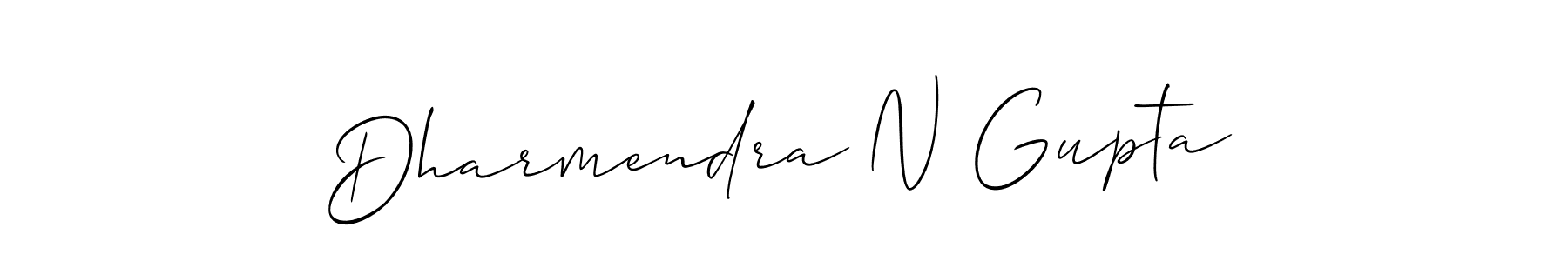 Dharmendra N Gupta stylish signature style. Best Handwritten Sign (Allison_Script) for my name. Handwritten Signature Collection Ideas for my name Dharmendra N Gupta. Dharmendra N Gupta signature style 2 images and pictures png
