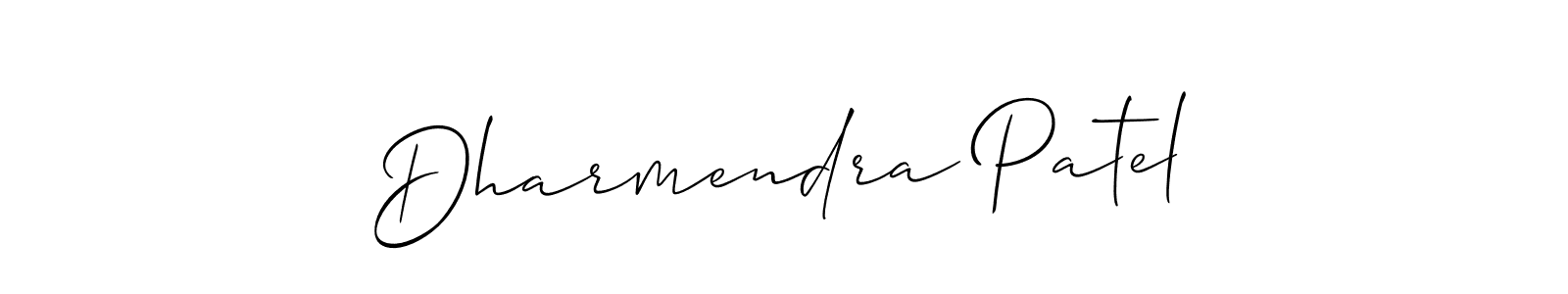 Dharmendra Patel stylish signature style. Best Handwritten Sign (Allison_Script) for my name. Handwritten Signature Collection Ideas for my name Dharmendra Patel. Dharmendra Patel signature style 2 images and pictures png