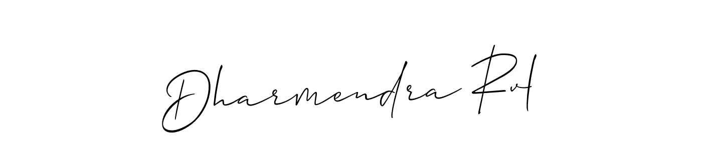 Create a beautiful signature design for name Dharmendra Rvl. With this signature (Allison_Script) fonts, you can make a handwritten signature for free. Dharmendra Rvl signature style 2 images and pictures png