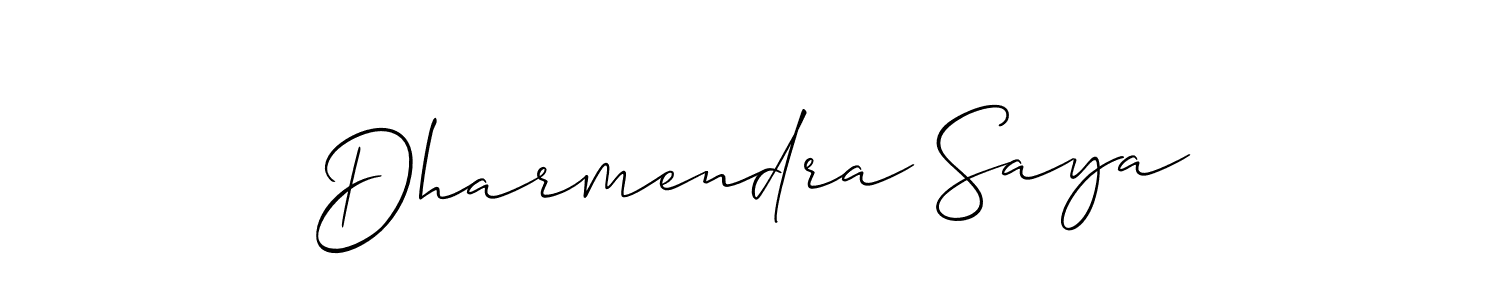 Similarly Allison_Script is the best handwritten signature design. Signature creator online .You can use it as an online autograph creator for name Dharmendra Saya. Dharmendra Saya signature style 2 images and pictures png