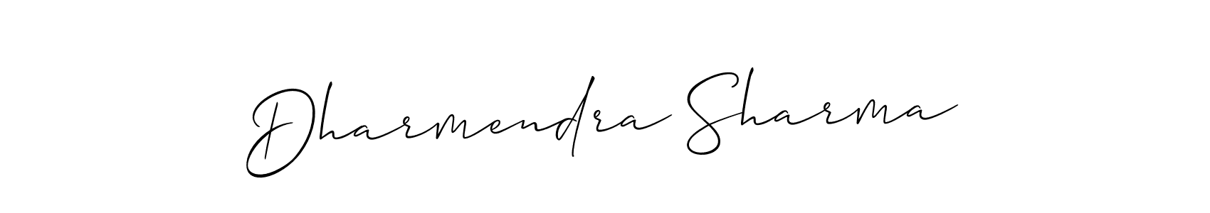 The best way (Allison_Script) to make a short signature is to pick only two or three words in your name. The name Dharmendra Sharma include a total of six letters. For converting this name. Dharmendra Sharma signature style 2 images and pictures png