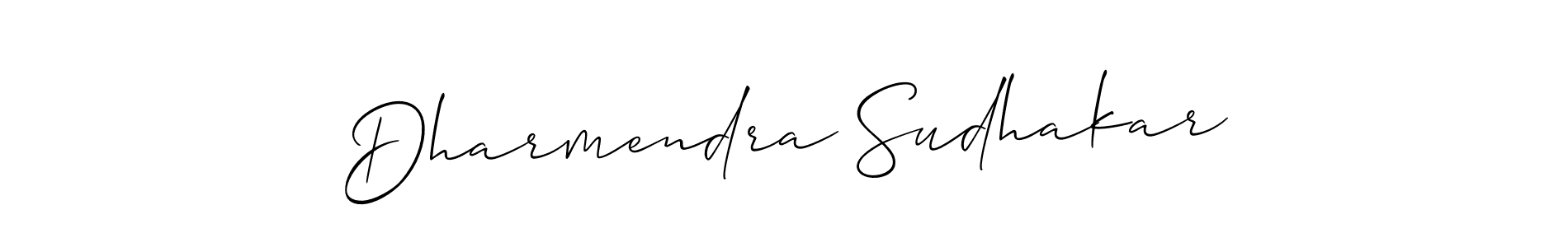 Create a beautiful signature design for name Dharmendra Sudhakar. With this signature (Allison_Script) fonts, you can make a handwritten signature for free. Dharmendra Sudhakar signature style 2 images and pictures png