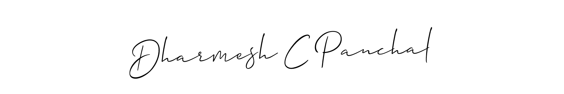 It looks lik you need a new signature style for name Dharmesh C Panchal. Design unique handwritten (Allison_Script) signature with our free signature maker in just a few clicks. Dharmesh C Panchal signature style 2 images and pictures png