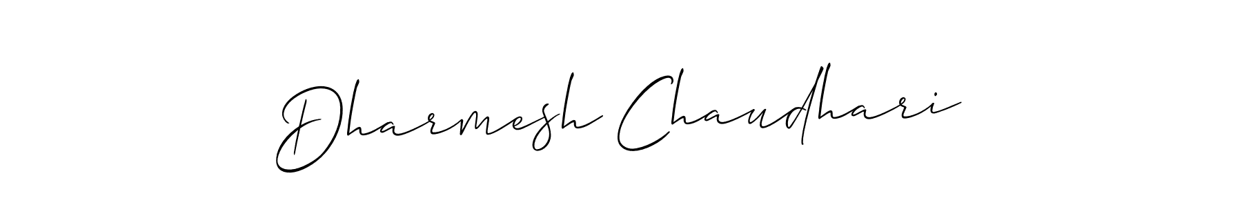 Make a beautiful signature design for name Dharmesh Chaudhari. With this signature (Allison_Script) style, you can create a handwritten signature for free. Dharmesh Chaudhari signature style 2 images and pictures png