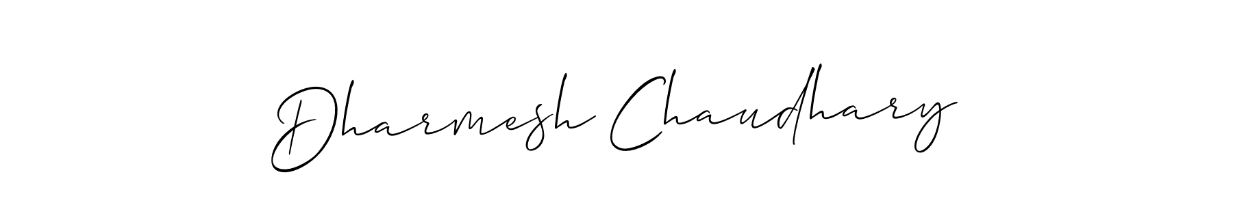 Allison_Script is a professional signature style that is perfect for those who want to add a touch of class to their signature. It is also a great choice for those who want to make their signature more unique. Get Dharmesh Chaudhary name to fancy signature for free. Dharmesh Chaudhary signature style 2 images and pictures png