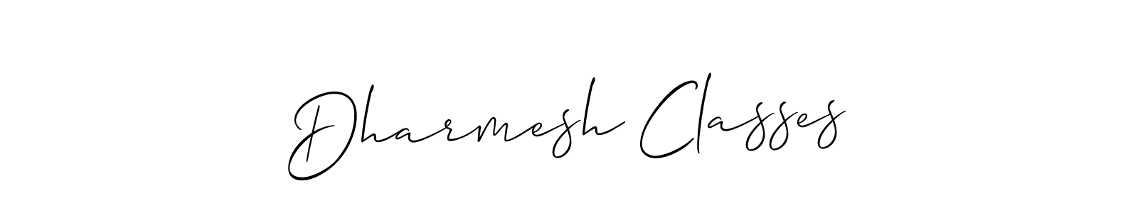 Make a beautiful signature design for name Dharmesh Classes. With this signature (Allison_Script) style, you can create a handwritten signature for free. Dharmesh Classes signature style 2 images and pictures png