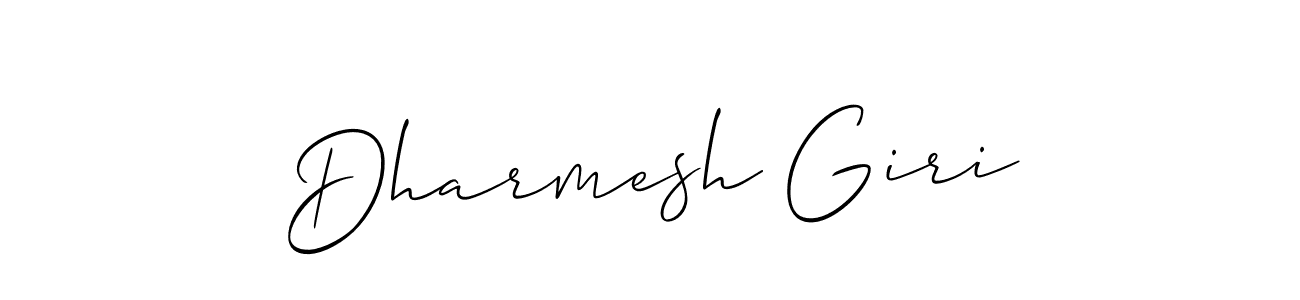 Make a beautiful signature design for name Dharmesh Giri. With this signature (Allison_Script) style, you can create a handwritten signature for free. Dharmesh Giri signature style 2 images and pictures png