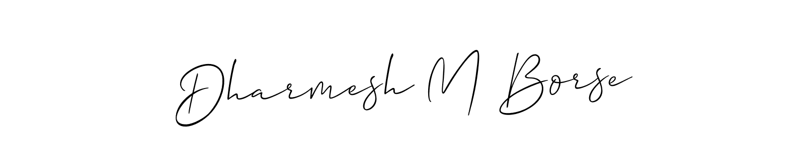 Design your own signature with our free online signature maker. With this signature software, you can create a handwritten (Allison_Script) signature for name Dharmesh M Borse. Dharmesh M Borse signature style 2 images and pictures png