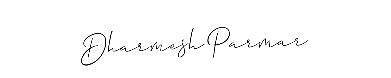 You should practise on your own different ways (Allison_Script) to write your name (Dharmesh Parmar) in signature. don't let someone else do it for you. Dharmesh Parmar signature style 2 images and pictures png