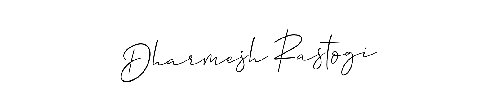 The best way (Allison_Script) to make a short signature is to pick only two or three words in your name. The name Dharmesh Rastogi include a total of six letters. For converting this name. Dharmesh Rastogi signature style 2 images and pictures png