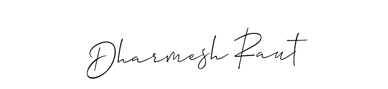 Dharmesh Raut stylish signature style. Best Handwritten Sign (Allison_Script) for my name. Handwritten Signature Collection Ideas for my name Dharmesh Raut. Dharmesh Raut signature style 2 images and pictures png