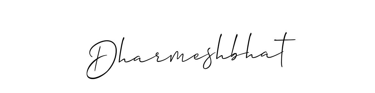 Use a signature maker to create a handwritten signature online. With this signature software, you can design (Allison_Script) your own signature for name Dharmeshbhat. Dharmeshbhat signature style 2 images and pictures png