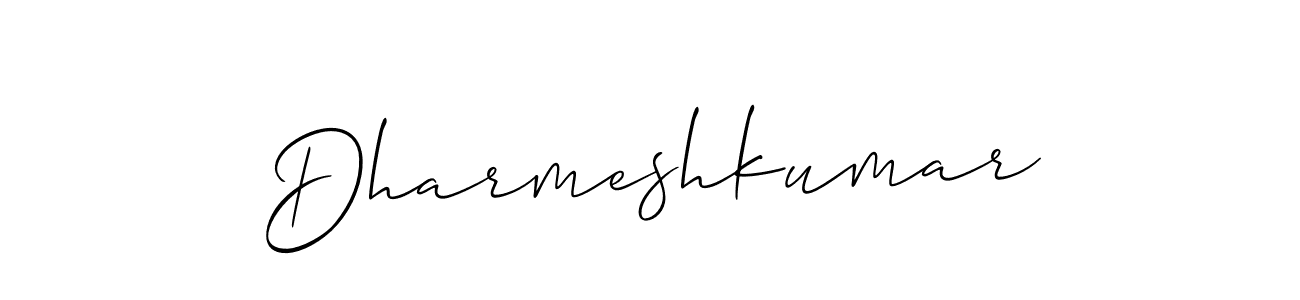How to make Dharmeshkumar signature? Allison_Script is a professional autograph style. Create handwritten signature for Dharmeshkumar name. Dharmeshkumar signature style 2 images and pictures png