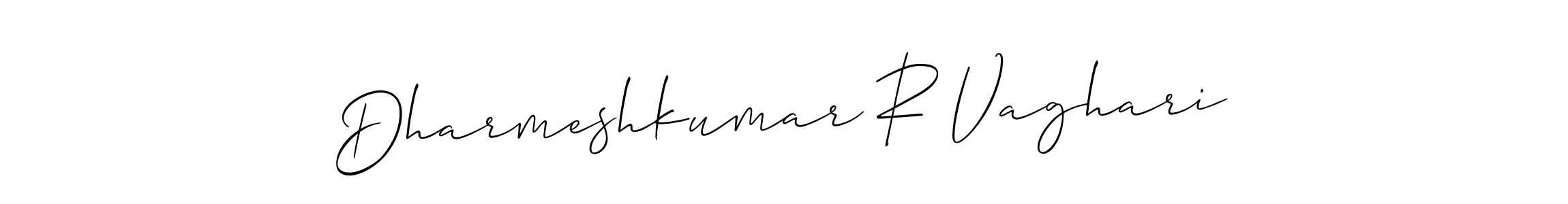 This is the best signature style for the Dharmeshkumar R Vaghari name. Also you like these signature font (Allison_Script). Mix name signature. Dharmeshkumar R Vaghari signature style 2 images and pictures png