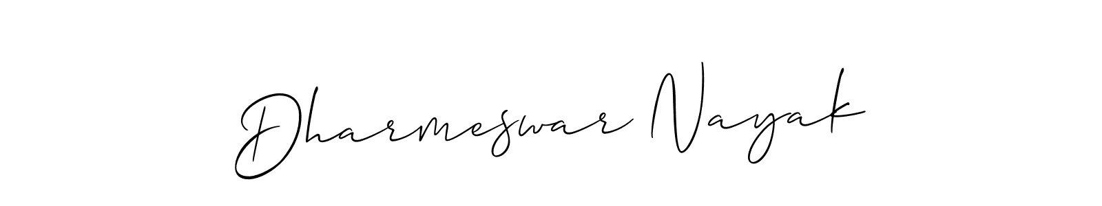 Also we have Dharmeswar Nayak name is the best signature style. Create professional handwritten signature collection using Allison_Script autograph style. Dharmeswar Nayak signature style 2 images and pictures png