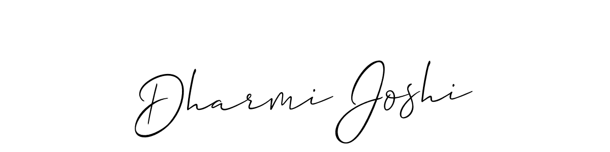 Make a short Dharmi Joshi signature style. Manage your documents anywhere anytime using Allison_Script. Create and add eSignatures, submit forms, share and send files easily. Dharmi Joshi signature style 2 images and pictures png