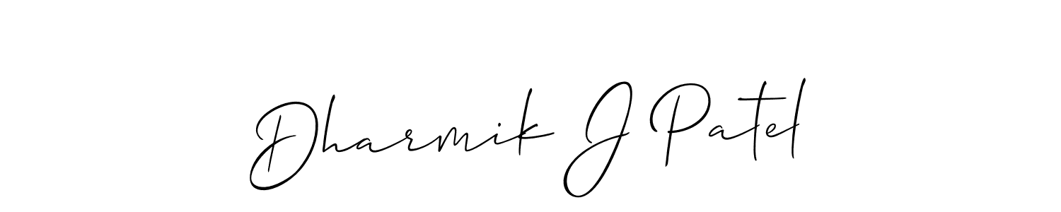 if you are searching for the best signature style for your name Dharmik J Patel. so please give up your signature search. here we have designed multiple signature styles  using Allison_Script. Dharmik J Patel signature style 2 images and pictures png