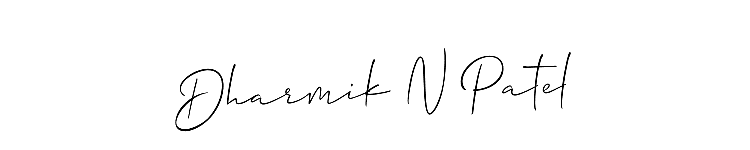 Also we have Dharmik N Patel name is the best signature style. Create professional handwritten signature collection using Allison_Script autograph style. Dharmik N Patel signature style 2 images and pictures png