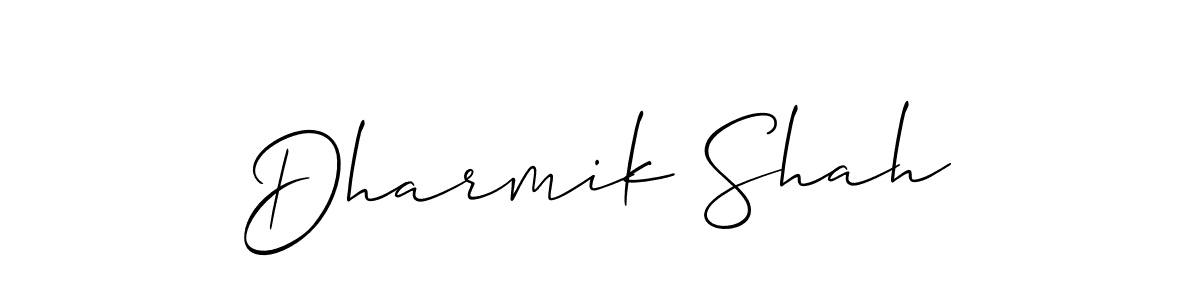 Use a signature maker to create a handwritten signature online. With this signature software, you can design (Allison_Script) your own signature for name Dharmik Shah. Dharmik Shah signature style 2 images and pictures png