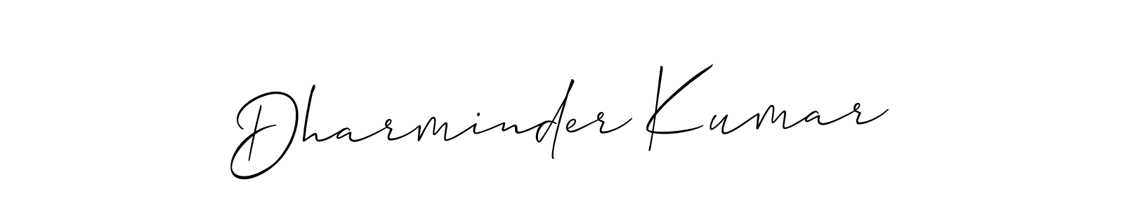 How to make Dharminder Kumar signature? Allison_Script is a professional autograph style. Create handwritten signature for Dharminder Kumar name. Dharminder Kumar signature style 2 images and pictures png