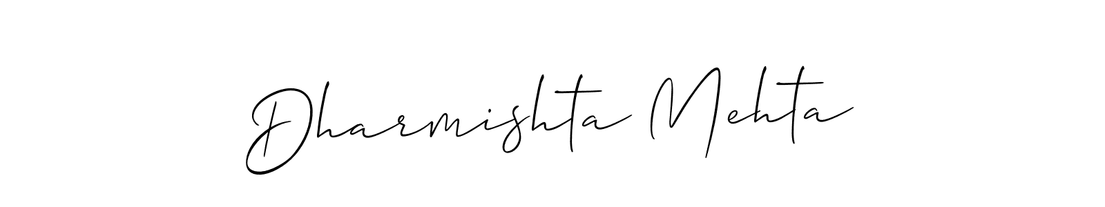 Dharmishta Mehta stylish signature style. Best Handwritten Sign (Allison_Script) for my name. Handwritten Signature Collection Ideas for my name Dharmishta Mehta. Dharmishta Mehta signature style 2 images and pictures png