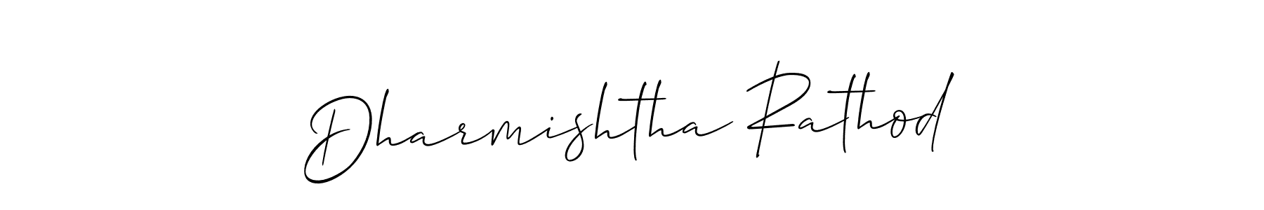 Use a signature maker to create a handwritten signature online. With this signature software, you can design (Allison_Script) your own signature for name Dharmishtha Rathod. Dharmishtha Rathod signature style 2 images and pictures png