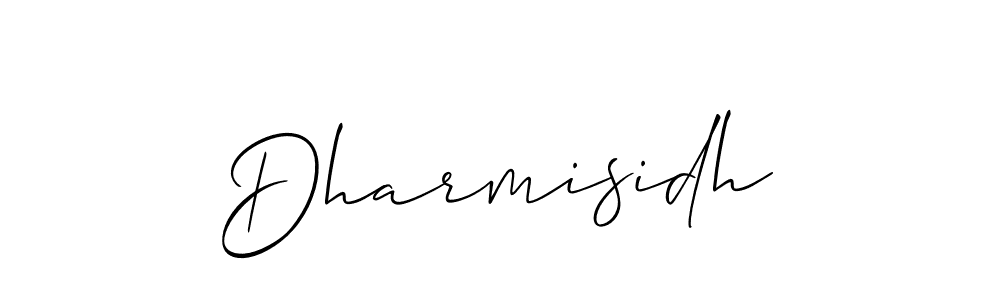 Use a signature maker to create a handwritten signature online. With this signature software, you can design (Allison_Script) your own signature for name Dharmisidh. Dharmisidh signature style 2 images and pictures png