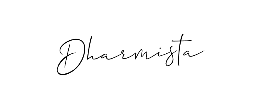 You can use this online signature creator to create a handwritten signature for the name Dharmista. This is the best online autograph maker. Dharmista signature style 2 images and pictures png