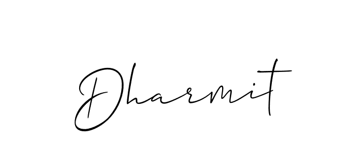 Design your own signature with our free online signature maker. With this signature software, you can create a handwritten (Allison_Script) signature for name Dharmit. Dharmit signature style 2 images and pictures png