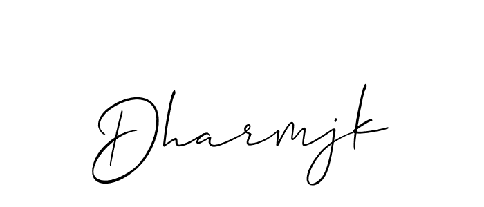 It looks lik you need a new signature style for name Dharmjk. Design unique handwritten (Allison_Script) signature with our free signature maker in just a few clicks. Dharmjk signature style 2 images and pictures png