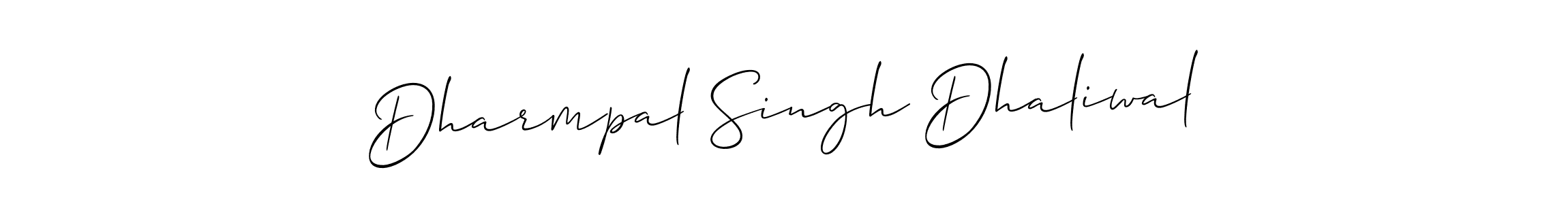 Make a beautiful signature design for name Dharmpal Singh Dhaliwal. With this signature (Allison_Script) style, you can create a handwritten signature for free. Dharmpal Singh Dhaliwal signature style 2 images and pictures png