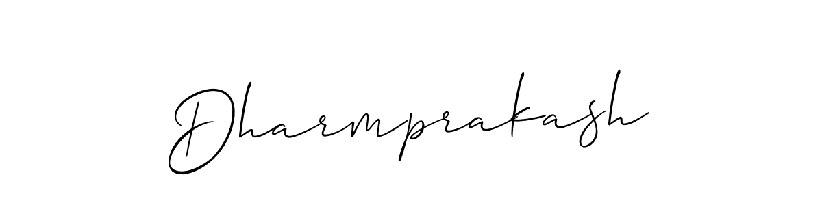 Make a beautiful signature design for name Dharmprakash. With this signature (Allison_Script) style, you can create a handwritten signature for free. Dharmprakash signature style 2 images and pictures png