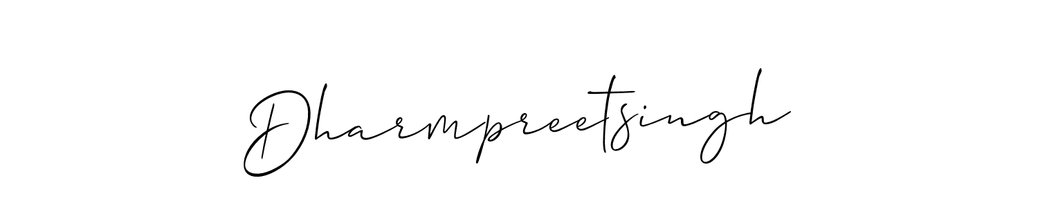 How to Draw Dharmpreetsingh signature style? Allison_Script is a latest design signature styles for name Dharmpreetsingh. Dharmpreetsingh signature style 2 images and pictures png