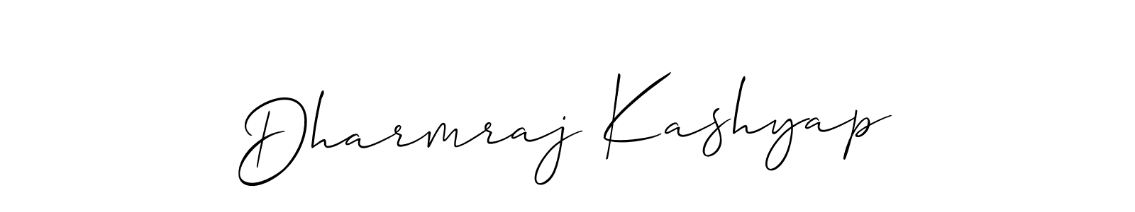 Also we have Dharmraj Kashyap name is the best signature style. Create professional handwritten signature collection using Allison_Script autograph style. Dharmraj Kashyap signature style 2 images and pictures png