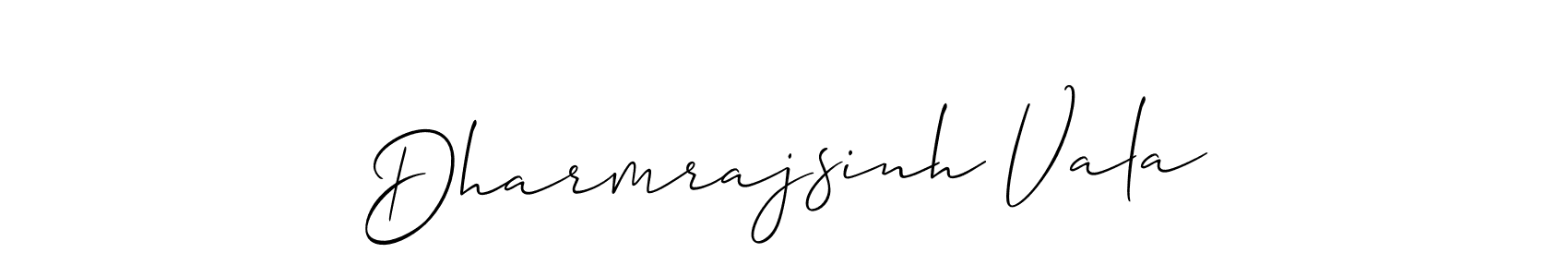 Create a beautiful signature design for name Dharmrajsinh Vala. With this signature (Allison_Script) fonts, you can make a handwritten signature for free. Dharmrajsinh Vala signature style 2 images and pictures png