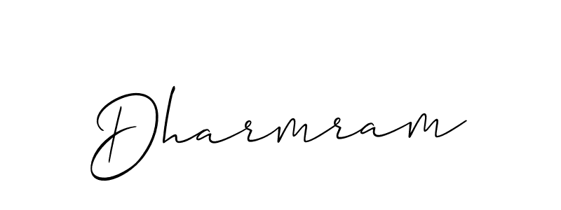 Dharmram stylish signature style. Best Handwritten Sign (Allison_Script) for my name. Handwritten Signature Collection Ideas for my name Dharmram. Dharmram signature style 2 images and pictures png