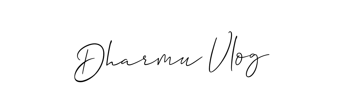 Design your own signature with our free online signature maker. With this signature software, you can create a handwritten (Allison_Script) signature for name Dharmu Vlog. Dharmu Vlog signature style 2 images and pictures png