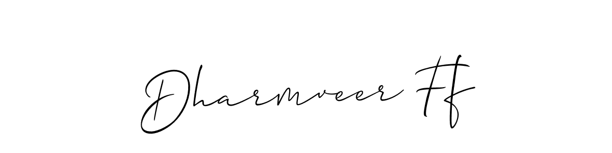 Allison_Script is a professional signature style that is perfect for those who want to add a touch of class to their signature. It is also a great choice for those who want to make their signature more unique. Get Dharmveer Ff name to fancy signature for free. Dharmveer Ff signature style 2 images and pictures png