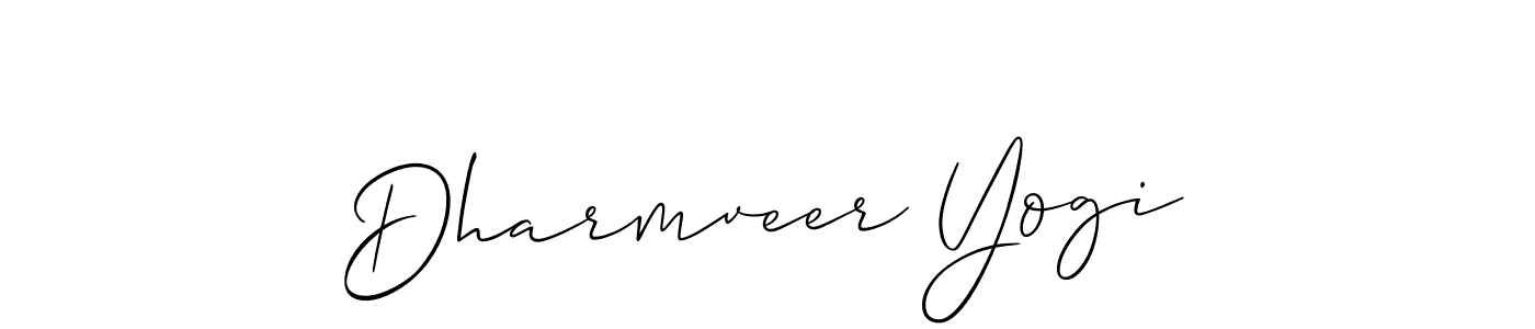 How to make Dharmveer Yogi name signature. Use Allison_Script style for creating short signs online. This is the latest handwritten sign. Dharmveer Yogi signature style 2 images and pictures png