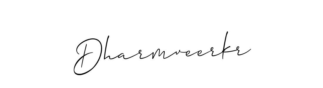 Use a signature maker to create a handwritten signature online. With this signature software, you can design (Allison_Script) your own signature for name Dharmveerkr. Dharmveerkr signature style 2 images and pictures png
