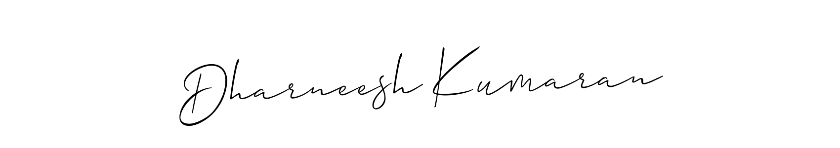 Design your own signature with our free online signature maker. With this signature software, you can create a handwritten (Allison_Script) signature for name Dharneesh Kumaran. Dharneesh Kumaran signature style 2 images and pictures png