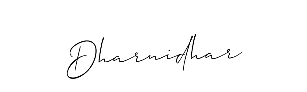 How to make Dharnidhar signature? Allison_Script is a professional autograph style. Create handwritten signature for Dharnidhar name. Dharnidhar signature style 2 images and pictures png