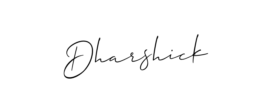 You can use this online signature creator to create a handwritten signature for the name Dharshick. This is the best online autograph maker. Dharshick signature style 2 images and pictures png