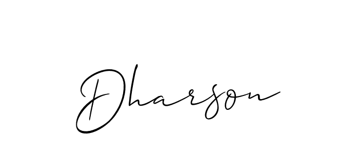 Make a beautiful signature design for name Dharson. With this signature (Allison_Script) style, you can create a handwritten signature for free. Dharson signature style 2 images and pictures png