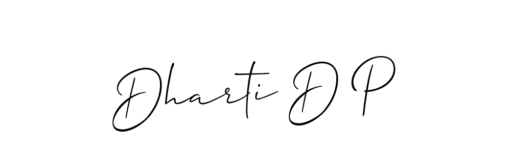 Best and Professional Signature Style for Dharti D P. Allison_Script Best Signature Style Collection. Dharti D P signature style 2 images and pictures png