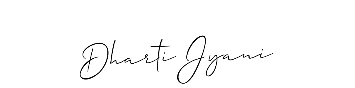 Also we have Dharti Jyani name is the best signature style. Create professional handwritten signature collection using Allison_Script autograph style. Dharti Jyani signature style 2 images and pictures png