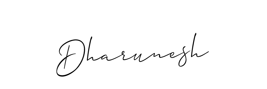 Design your own signature with our free online signature maker. With this signature software, you can create a handwritten (Allison_Script) signature for name Dharunesh. Dharunesh signature style 2 images and pictures png