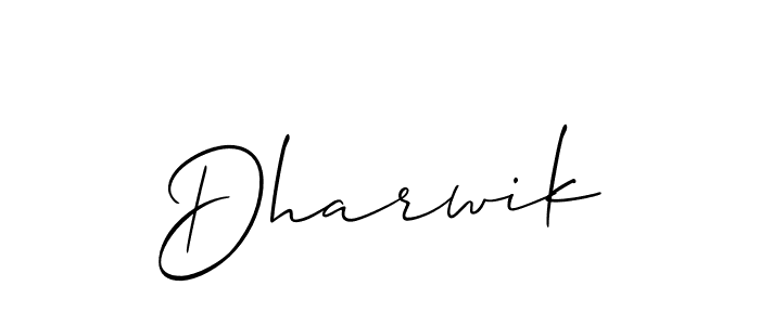 Allison_Script is a professional signature style that is perfect for those who want to add a touch of class to their signature. It is also a great choice for those who want to make their signature more unique. Get Dharwik name to fancy signature for free. Dharwik signature style 2 images and pictures png