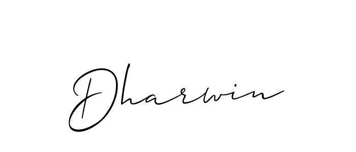 How to make Dharwin name signature. Use Allison_Script style for creating short signs online. This is the latest handwritten sign. Dharwin signature style 2 images and pictures png