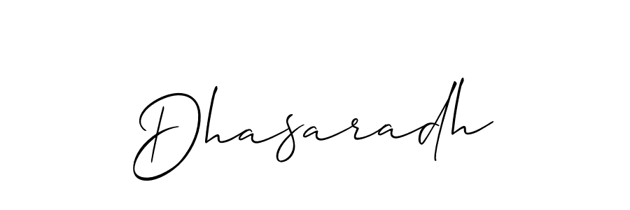 Use a signature maker to create a handwritten signature online. With this signature software, you can design (Allison_Script) your own signature for name Dhasaradh. Dhasaradh signature style 2 images and pictures png